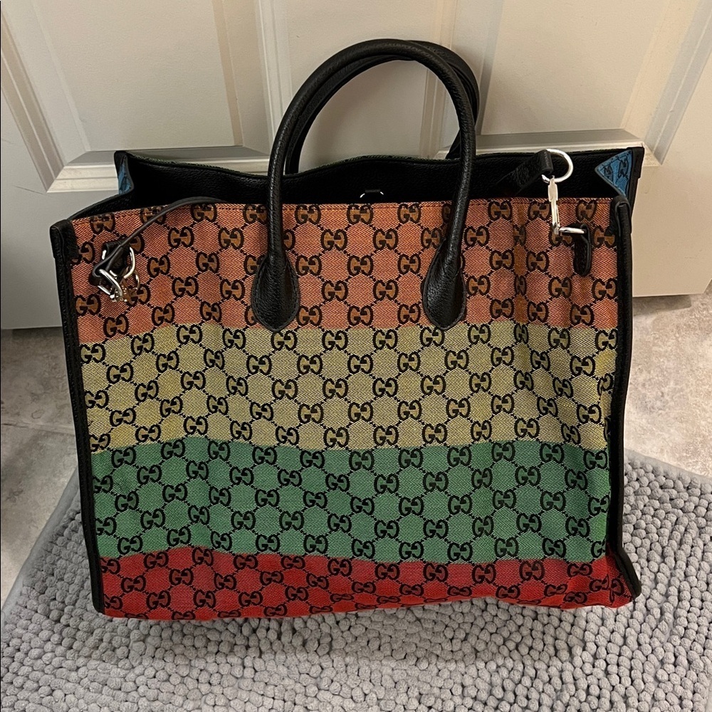 Gucci Multi color GG Canvas Tote - Picture 7 of 10